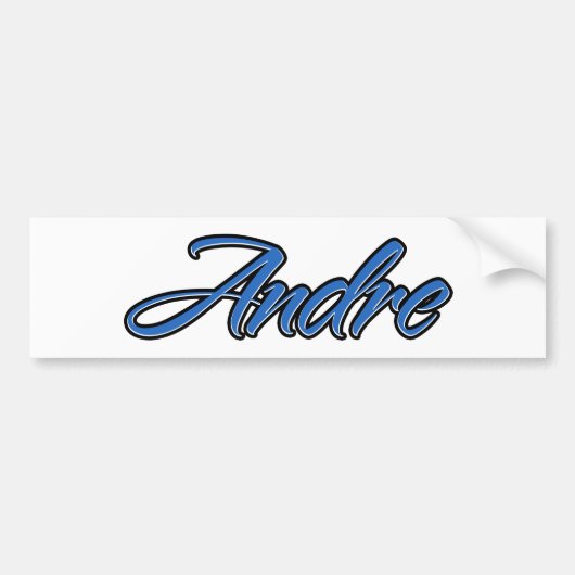 Andre Name blue Aufkleber Sticker Autoaufkleber (Vorne)