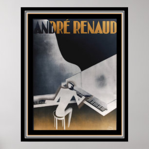 Andre Renaud Dual Pianos Deko Poster 16 x 20