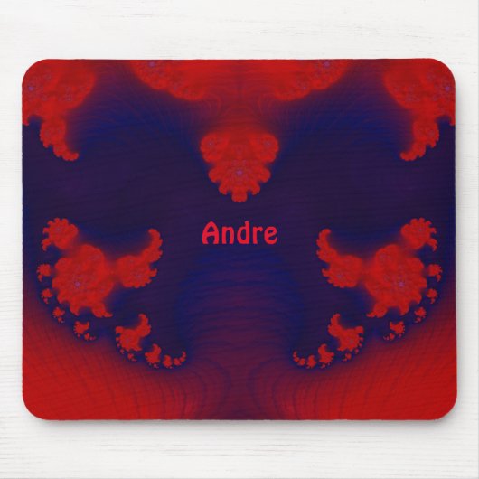 ANDRE ~ Rote und blaue Maus Pad Mousepad (Vorne)
