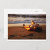 Andre Schlafen auf Beach Sunset Postkarte (Vorne/Hinten)