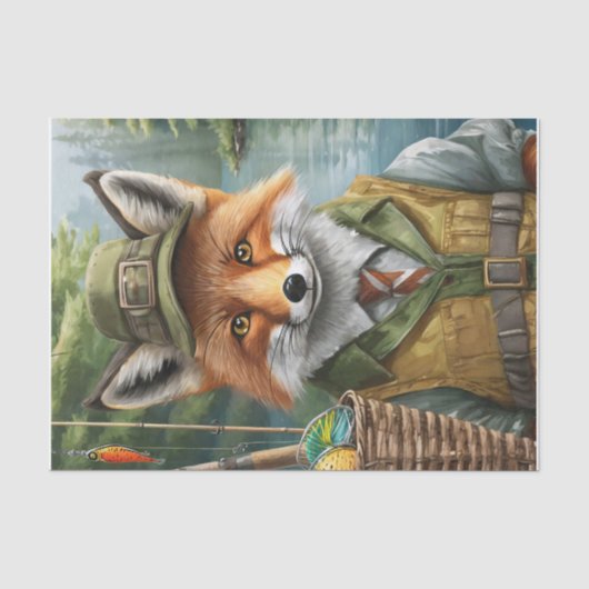 Andre the Fishing Fox, Outdorrsman Seidenpapier (Vorderseite)