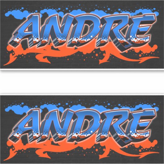 Andre Vorname Name Graffiti Aufkleber Sticker (Vorderseite)