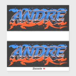 Andre Vorname Name Graffiti Aufkleber Sticker