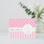 Andrea Babysitter Postkarte (Stehend Vorderseite)