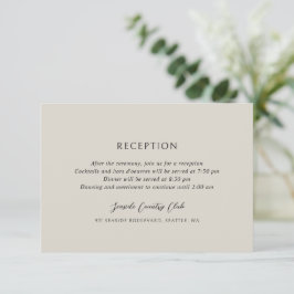 Andrea Beige Elegant Wedding Begleitkarte