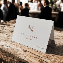 ANDREA Boho Creme Minimalistische Tischkarten für  Tischnummer