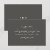 Andrea Brown Elegant Wedding Begleitkarte (Vorne/Hinten)