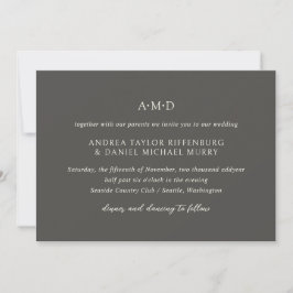 Andrea Brown Elegant Wedding Einladung