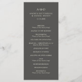 Andrea Brown Elegant Wedding Programm (Vorderseite)