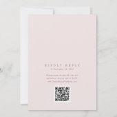ANDREA Burgundy and Blush QR Code Elegant Wedding Einladung (Rückseite)