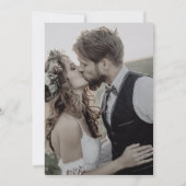 ANDREA Chic Simple Modern Minimalistische Foto Wed Einladung (Rückseite)