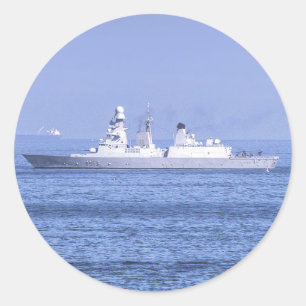 Andrea Doria Italian Destroyer Runder Aufkleber