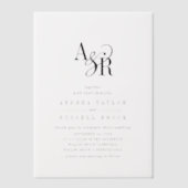 ANDREA Einfache moderne Minimalistische klassische Pergament Einladungen (Vorderseite)