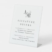 ANDREA Eleganter klassischer Hochzeitstil Sockelschild (Vorderseite)