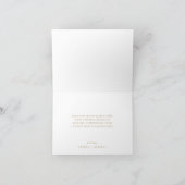 ANDREA Falted Boho Gold Initials Monogram Wedding Dankeskarte (Innenseite)