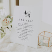 ANDREA Förmliches einfaches, elegantes Menü Hochze Sockelschild