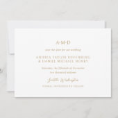 Andrea Gold Elegant Wedding Save The Date (Vorderseite)