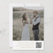 ANDREA Gold White Minimalistisch Boho Initials Wed Save The Date (Rückseite)