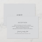 Andrea Gray Elegant Wedding Begleitkarte (Vorne/Hinten)