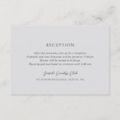 Andrea Gray Elegant Wedding Begleitkarte (Vorderseite)