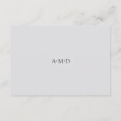 Andrea Gray Elegant Wedding Begleitkarte (Rückseite)