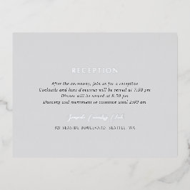 Andrea Gray Elegant Wedding Foil Enclosure Card Folie Einladungspostkarte