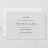 Andrea Gray Elegant Wedding Save The Date (Vorderseite)