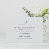 Andrea Gray Elegant Wedding Save The Date (Stehend Vorderseite)