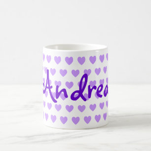 Andrea in Lila Kaffeetasse
