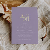 ANDREA Lavender Gold Foil Formal Elegant Wedding Folieneinladung
