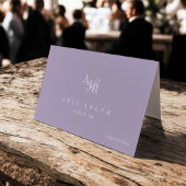 ANDREA Lavender Purple Minimal Wedding Place Cards Tischnummer
