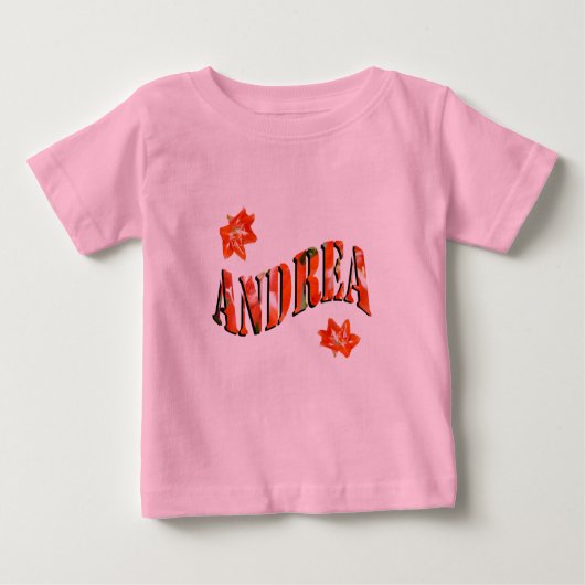 Andrea, Mädchenname aus Lilies, T - Shirt (Vorderseite)