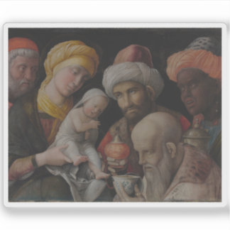 Andrea Mantegna - Bewunderung der Magi Aufkleber