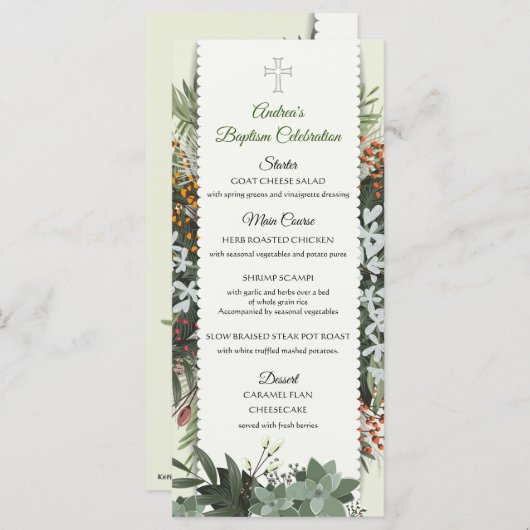 Andrea Menu Menükarte (Vorne/Hinten)