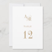 ANDREA Minimalistisch Boho Gold Wedding Tischnumme Einladung (Vorderseite)