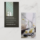Andrea Monogram Business Cards Visitenkarte (Vorne/Hinten)