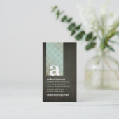 Andrea Monogram Business Cards Visitenkarte (Stehend Vorderseite)