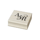 ANDREA Monogram Chic Moderne Hochzeitskautschuk-Br Gummistempel (Stempel)