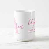 Andrea Name Bedeutung und monogramm rosa Text Kaff Kaffeetasse (Mittel)