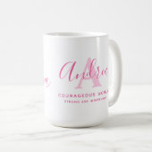 Andrea Name Bedeutung und monogramm rosa Text Kaff Kaffeetasse (VorderseiteRechts)