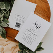 ANDREA QR Code Classic Elegante Chic Einzigartige  Einladung