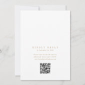 ANDREA QR Code Classic Gold White Initials Wedding Einladung (Rückseite)