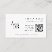 ANDREA QR Code Einzigartige moderne RSVP-Karten fü Begleitkarte (Vorderseite)