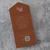 ANDREA QR Code Terracotta Simple Minimal Wedding All In One Einladung