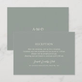 Andrea Sage Green Elegant Wedding Begleitkarte (Vorne/Hinten)