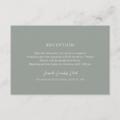 Andrea Sage Green Elegant Wedding Begleitkarte (Vorderseite)