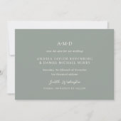 Andrea Sage Green Elegant Wedding Save The Date (Vorderseite)
