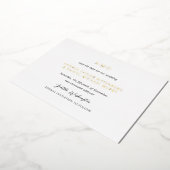 Andrea Schwarz-weiß Elegant Wedding Save the Date Folieneinladung (Gedreht)