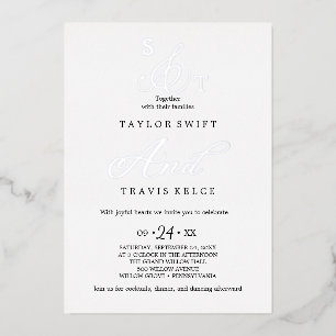 ANDREA Schwarz, Weiß und Gold - Formal Elegante Ho Folieneinladung