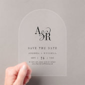 ANDREA Simple Arch Modern Wedding Save the Date Acryleinladungen (Insitu (Handheld))